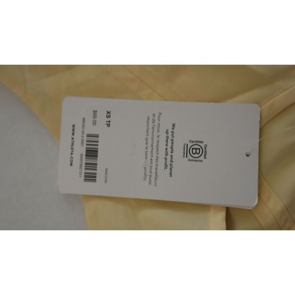 Athleta Women's Sz XS/TP Lunaria Yellow Zephyr Refined Tank Top $69 - Picture 6 of 10